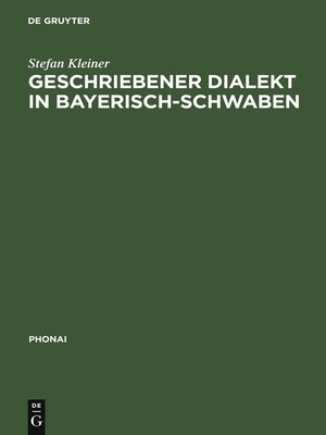 cover image of Geschriebener Dialekt in Bayerisch-Schwaben